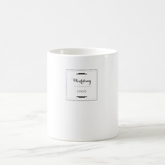 Elegant Personalised Wedding  Custom Modern Gift Coffee Mug (Center)