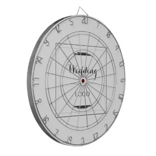 Elegant Personalised Wedding Custom Modern Gift Dartboard