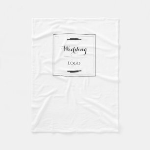 Elegant Personalised Wedding  Custom Modern Gift Fleece Blanket