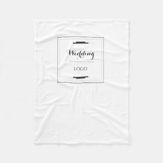 Elegant Personalised Wedding  Custom Modern Gift Fleece Blanket