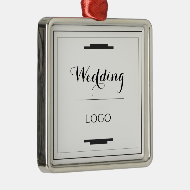 Elegant Personalised Wedding  Custom Modern Gift Metal Tree Decoration (Right)