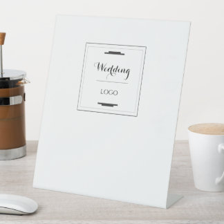 Elegant Personalised Wedding  Custom Modern Gift Pedestal Sign