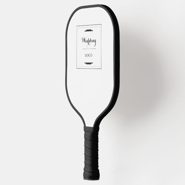 Elegant Personalised Wedding  Custom Modern Gift Pickleball Paddle (Left)
