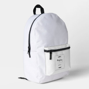 Elegant Personalised Wedding Custom Modern Gift Printed Backpack