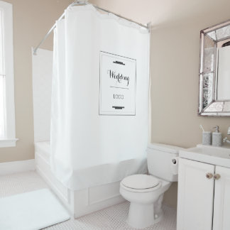 Elegant Personalised Wedding  Custom Modern Gift Shower Curtain