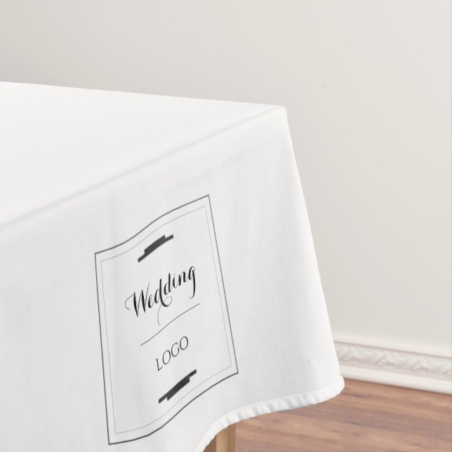 Elegant Personalised Wedding  Custom Modern Gift Tablecloth (In Situ)