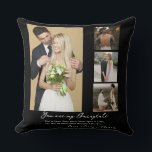 Elegant Personalised Wedding Day Photo Collage  Cushion<br><div class="desc">Elegant Personalised Wedding Day Photo Collage Throw Pillow</div>