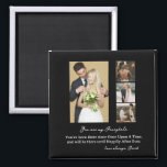 Elegant Personalised Wedding Day Photo Collage  Magnet<br><div class="desc">Elegant Personalised Wedding Day Photo Collage Throw Pillow</div>