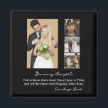 Elegant Personalised Wedding Day Photo Collage  Magnet<br><div class="desc">Elegant Personalised Wedding Day Photo Collage Throw Pillow</div>
