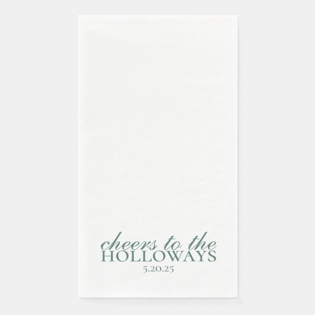 Elegant Personalised Wedding Guest Towels  Napkin (Front)