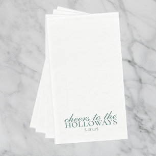 Elegant Personalised Wedding Guest Towels  Napkin