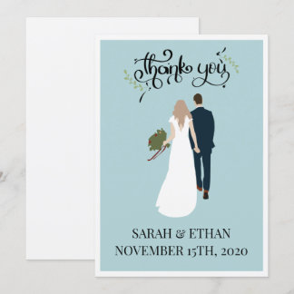 Elegant Personalised Wedding Thank You Cards