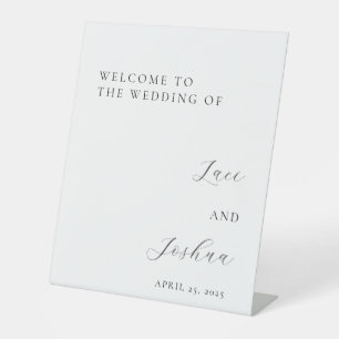 Elegant Personalised Welcome Wedding Sign   Custom
