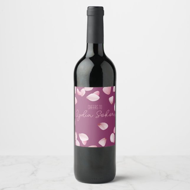  Elegant Personalised Wine Bottle Label  (Front)