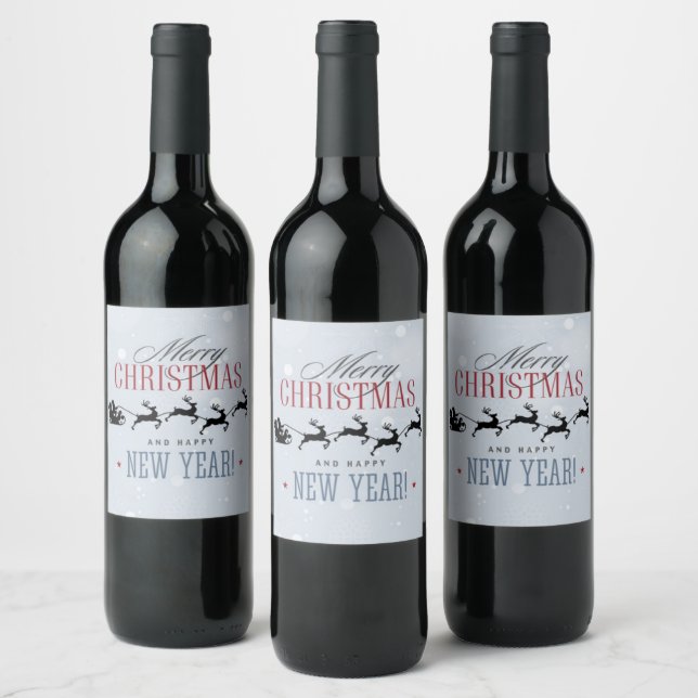 Elegant Personalised Wine Bottles for Holiday Gift Wine Label (Bottles)