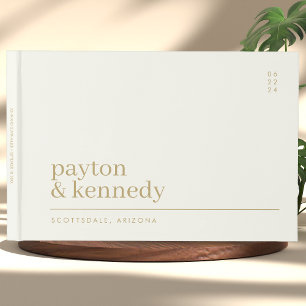 Elegant Personalised With Name Wedding Reception Guest Book