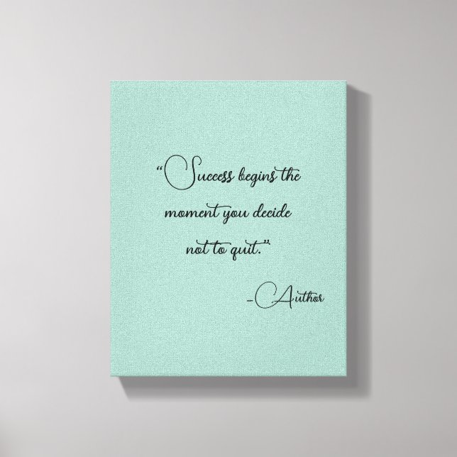 Elegant Personalised Your Favourite Quote   Canvas Print (Front)