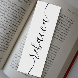 Elegant Personalized Books Bookmark Custom Name