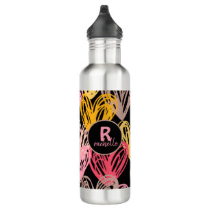 ELEGANT PERSONALIZED HEARTS PATTERN 710 ML WATER BOTTLE