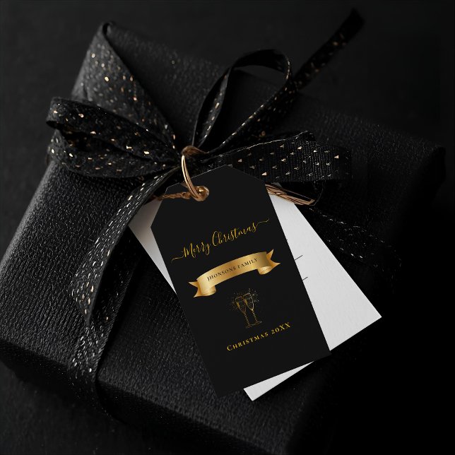 Elegant Personalized Merry Christmas Gift Tags (Creator Uploaded)