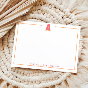 Elegant Personalized Monogram 3D Letter A Initial  Card