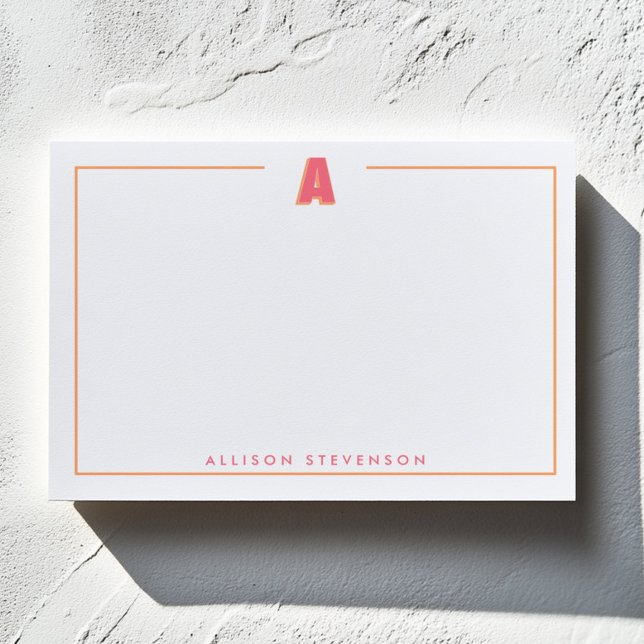 Elegant Personalized Monogram 3D Letter A Initial  Post-it Notes (Creator Uploaded)