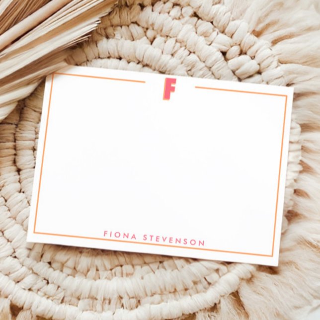 Elegant Personalized Monogram 3D Letter F Initial  Card (Creator Uploaded)