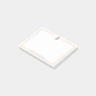 Elegant Personalized Monogram 3D Letter J Initial Post-it Notes