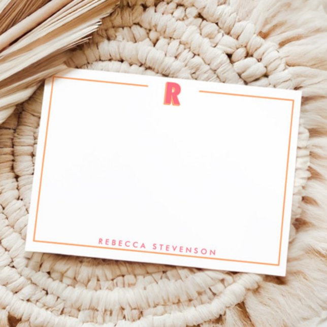 Elegant Personalized Monogram 3D Letter R Initial  Card (Creator Uploaded)