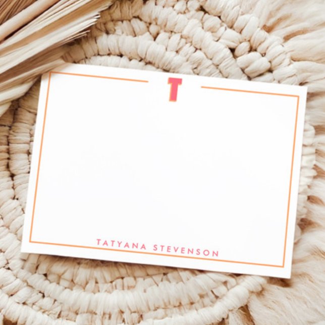 Elegant Personalized Monogram 3D Letter T Initial  Card (Creator Uploaded)