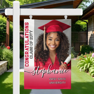 Elegant Personalized Photo Graduation Banner