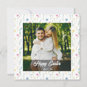 Elegant Personalized Photo Happy Easter Holiday Card