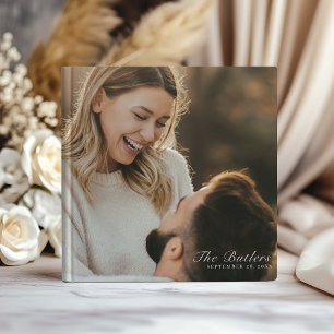 Elegant Personalized Photo Wedding Guest Book