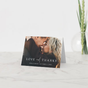 Elegant Personalized Photo Wedding Thank You Card
