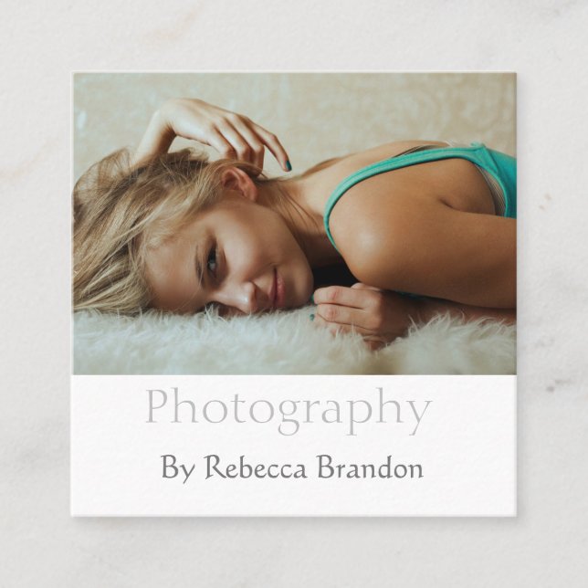 Elegant Personalized Photography Business Card (Front)