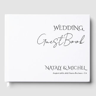 Elegant Personalized Wedding Guest Book