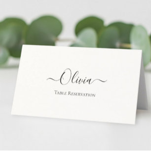 Elegant Personalized Wedding Place Card –  Simple 