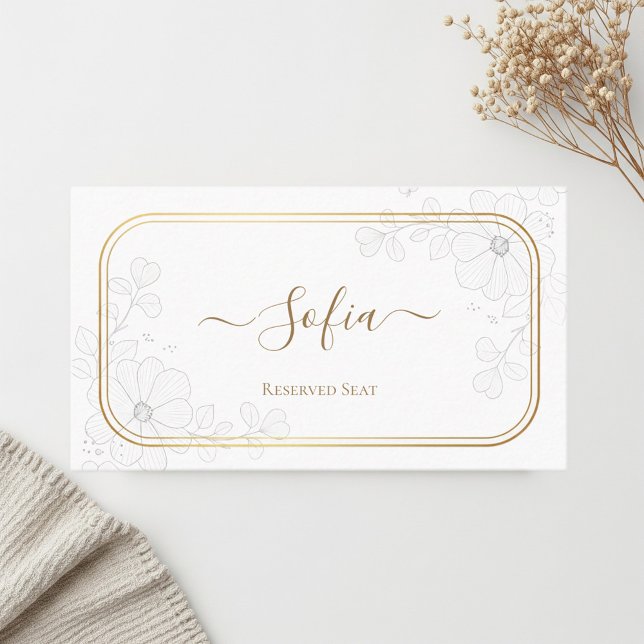 Elegant personalized wedding placeholder. Custom  Place Card (Creator Uploaded)