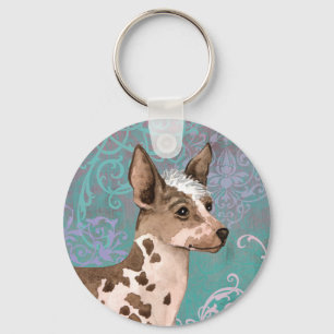 Elegant Peruvian Inca Orchid Key Ring