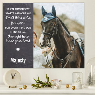 Elegant Pet Memorial Custom Remembrance Photo Canvas Print
