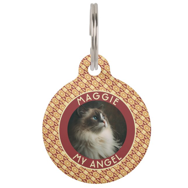Elegant Pet Owner Gift Ethnic Pattern Tag (Front)