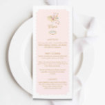 Elegant Petals and Prosecco Bridal Shower Menu<br><div class="desc">Sip, Savour & Celebrate Your Perfect Petals and Prosecco Bridal Shower Menu Card. These menu cards will not only showcase your delicious food selection but will also elevate your table setting. The perfect blend of chic and sophistication to complement your celebration; ensuring every detail is as exceptional as the bride-to-be!...</div>