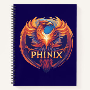 Elegant Phinix Phoenix Logo – Rebirth & Growth Notebook