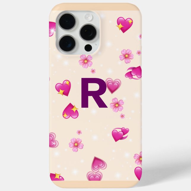 Elegant Phone Cover with Bold 'R' Design (Back)