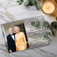 Elegant Photo 50th Wedding Anniversary Party