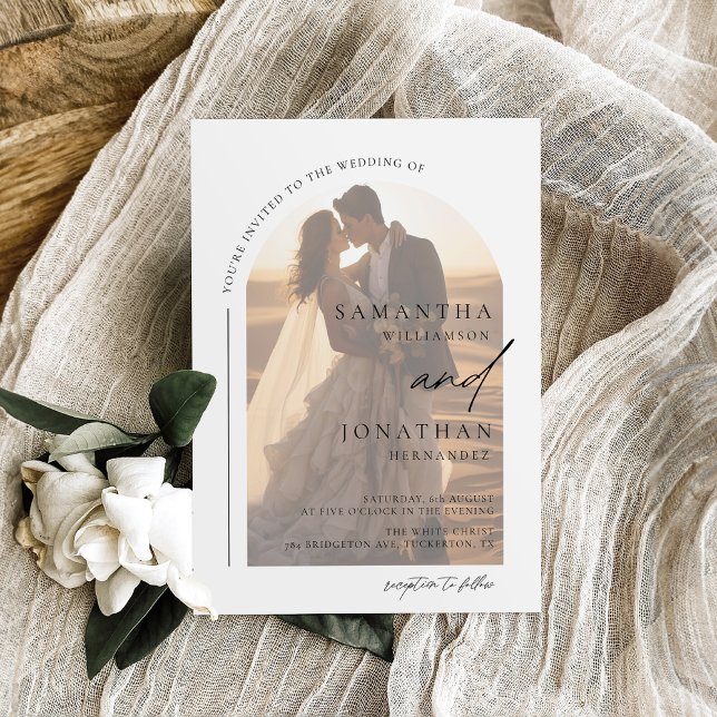 Elegant Photo Arch Bohemian Wedding Invitation (Creator Uploaded)