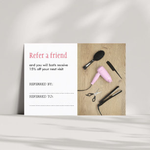 Elegant Photo Beauty Salon Hair Referral Card