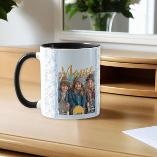 Elegant Photo Bible Verse Blue Mothers Day Mug