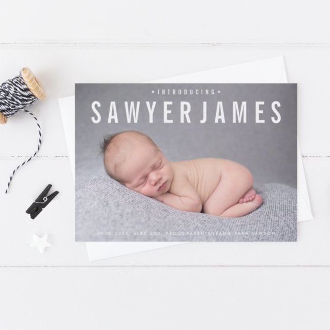 Elegant photo birth announcement (Creator Uploaded)