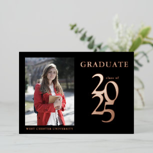 Elegant Photo Black 2025 Graduation Party